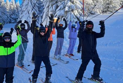 Lyžaři z Tusarky v Horní Malé Úpě