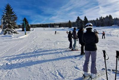 Lyžaři z Tusarky v Horní Malé Úpě