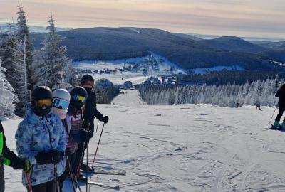 Lyžaři z Tusarky v Horní Malé Úpě