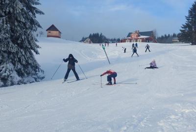 Lyžaři z Tusarky v Horní Malé Úpě